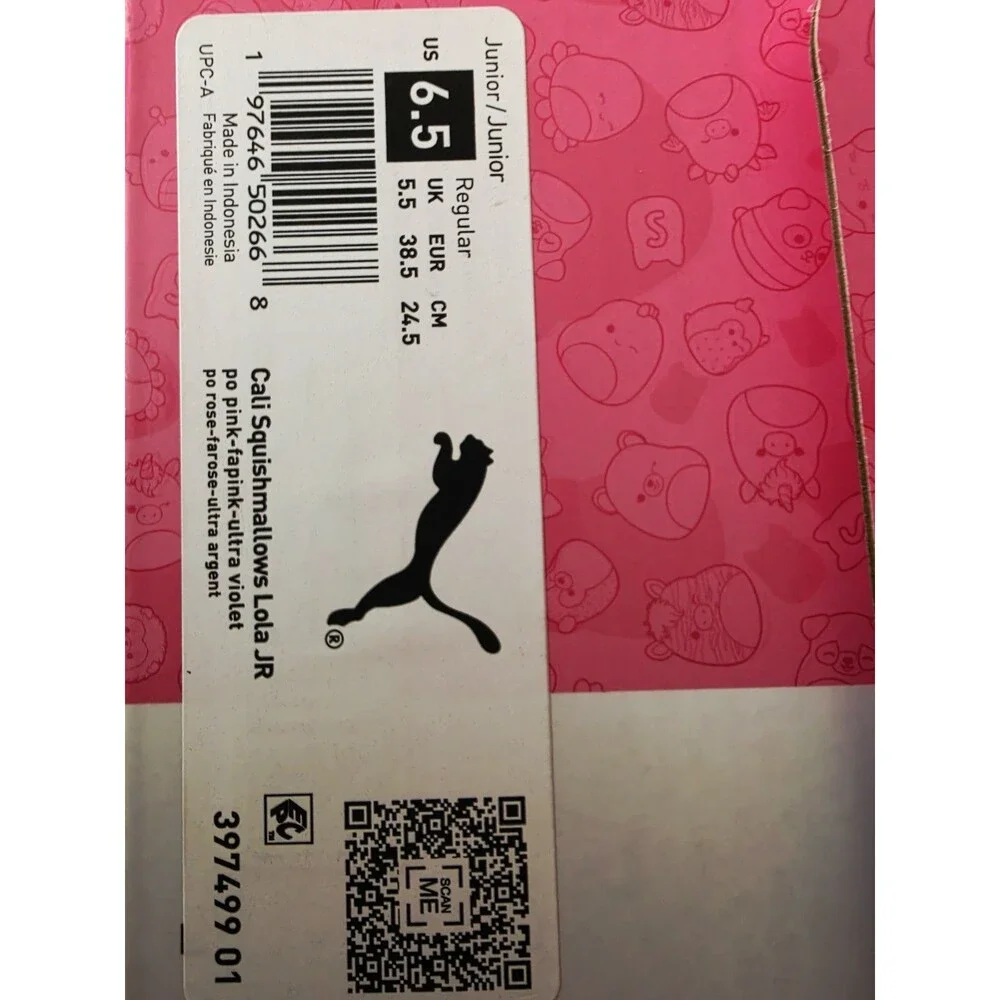 PUMA Cali Lola JR Squishmallows Sneaker Pink/Purple 397499 SIZE US 6.5 Y/7.5 WMN